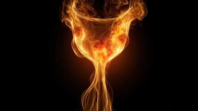 Abstract art focuses on uterine fibroid awareness, highlighting masses in a dark space with a warm glow creating a medical ambiance.