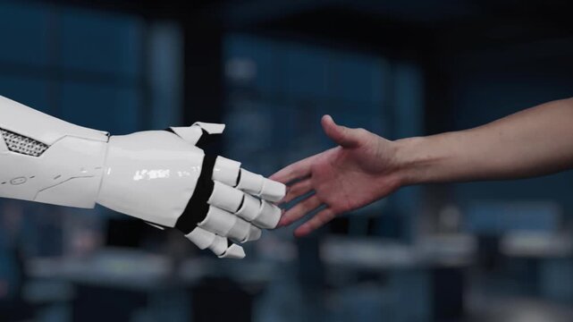A robotic hand approaches digital scales representing technology role in modern justice systems, visualizing the balance between innovation and ethics. Synapse