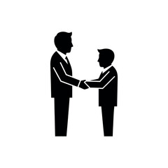 Obraz premium Businessmen shaking hands in agreement symbolizing partnership and success.