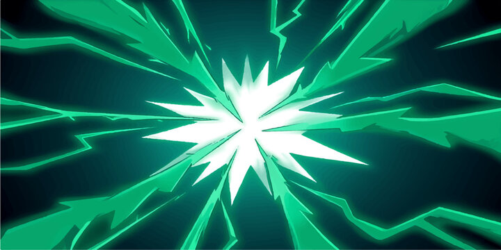 Abstract green and blue background with glowing stars, fractal light energy and colorful space texture wallpaper