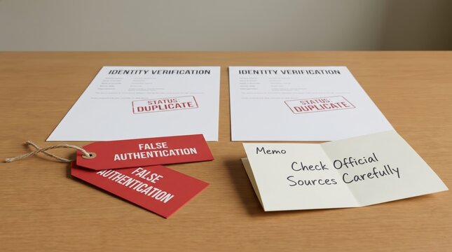 Scam Awareness: Documents Showing False Authentication and Identity Verification