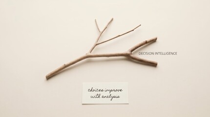 Naklejka premium Wooden Branch and Analysis Note