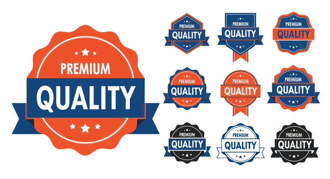 Premium Quality Badges and Seals Collection - Vector Graphics