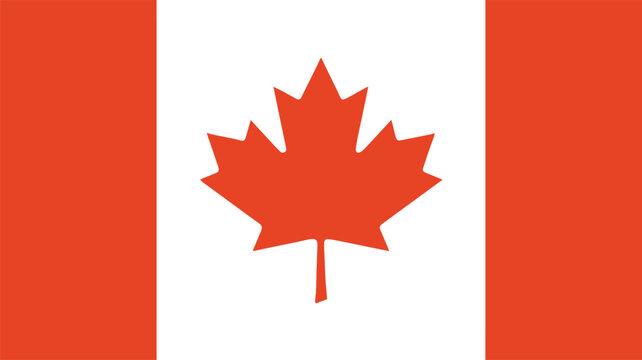 canada flag maple leaf country emblem banner vector icon silhouette