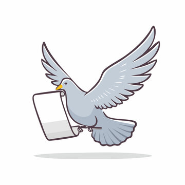 Dove carrying a scroll