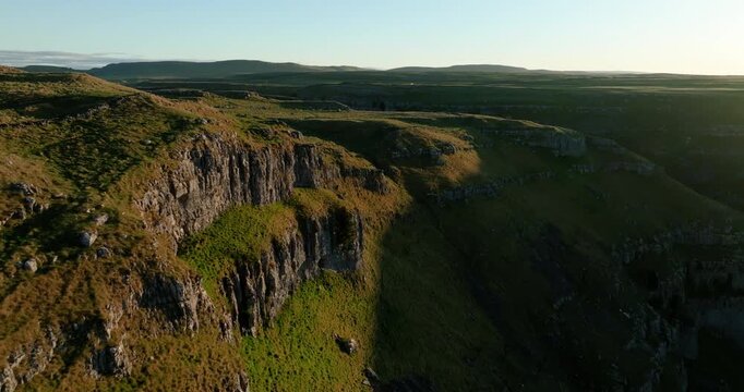 Limestone cliffs in Yorkshire Dales