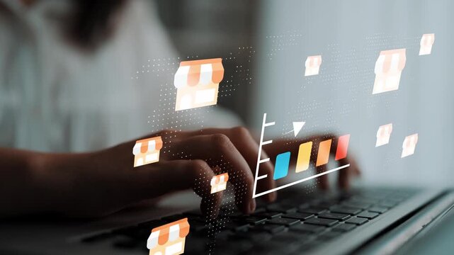 Digital marketing strategy, e-commerce growth projection, online business analytics, and consumer engagement through technology and data-driven insights Gluon.
