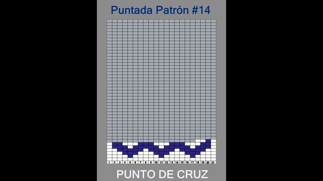 Dise&ntilde;os de diagramas, patrones o puntadas en punto de cruz.