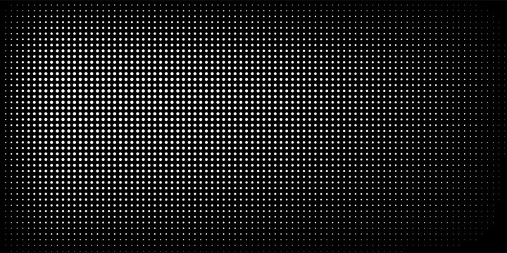 Black polka dots seamless pattern on white background. Halftone minimalist abstract wall in diagonal lines.