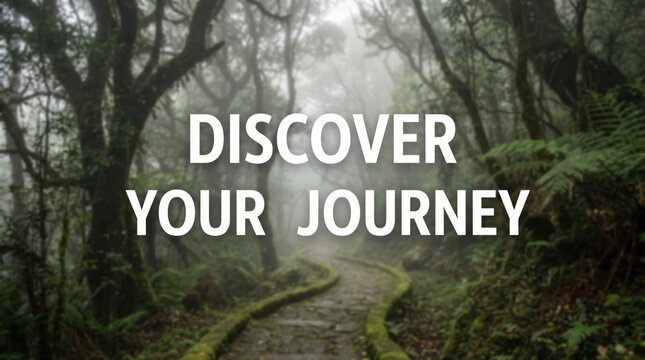 Conceptual Image of a Winding Forest Journey