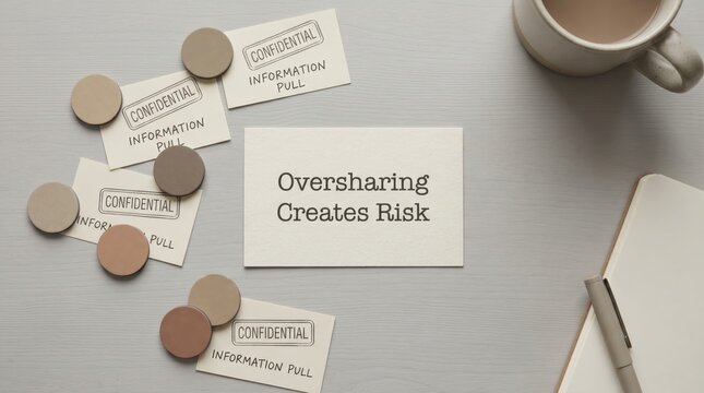 Scam Awareness: Oversharing Creates Risk Message