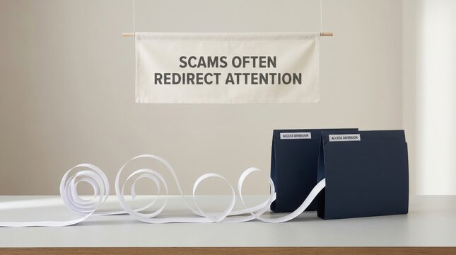 Scam Awareness: Redirection of Attention Concept