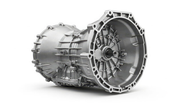 Detailed studio photograph showing a metallic automotive transmission component designed for high performance vehicle engines and modern industrial drive systems