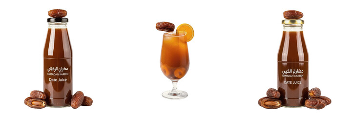 Date fruit nectar liquid liquid extract showcasing organic plant emulsion parameters, distinct cellular taxonomy traits, botanical fluid properties, food nutrition elements within culinary drink file. © SouvotMR