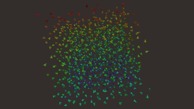 abstract generative boids flocking 3d