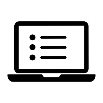 Data entry on computer icon illustration