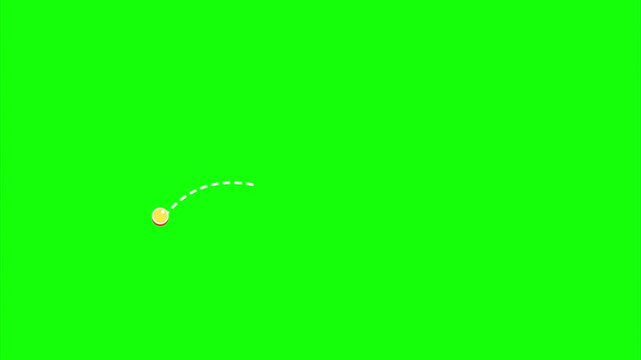 Animated blue battery charging indicator over a green screen