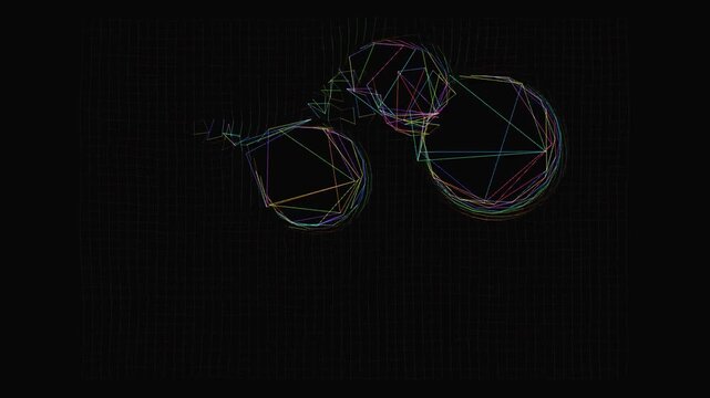 abstract particle spring physics mesh