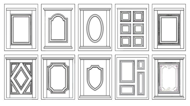 Collection of ornate vintage picture frames with detailed designs