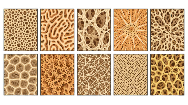 Collection of various animal skin textures and patterns for design