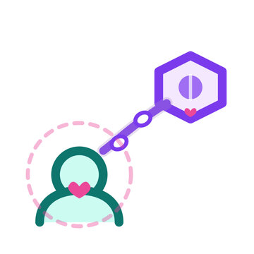 Soulbound Token Non-Transferable NFT Linked to Person Icon