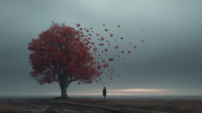 Surreal cinematic digital artwork depicting emotional mental health and trauma through symbolic visual storytelling, highly detailed textures, dramatic lighting, abstract expressions