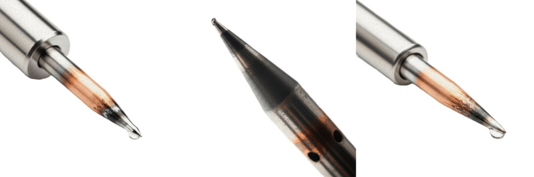 Soldering iron tip hardware component specimen displaying structural microelectronics circuit network topology parameters, electrical specification attributes, schematic layout configuration device