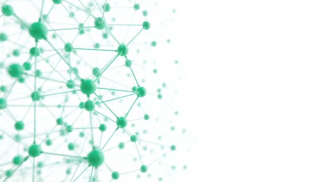 Green network connections with computer network abstract background information technology abstract pattern glowing lights connections abstract technology communication futuristic background