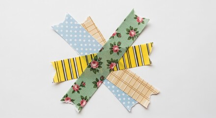 Fototapeta premium Colorful ribbons tied together