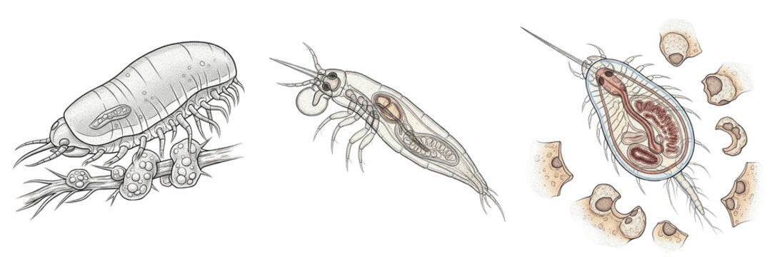 Root knot nematode microscopic pest showing biological anatomy, structural morphology, taxonomic classification traits, and agricultural crop damage parameters within a reference field.