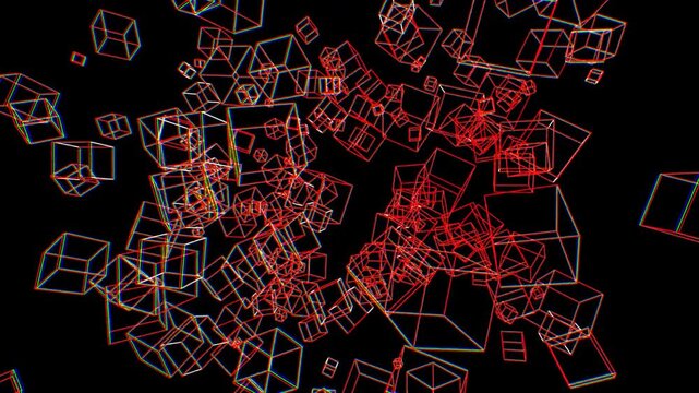 chromatic glitch cube field