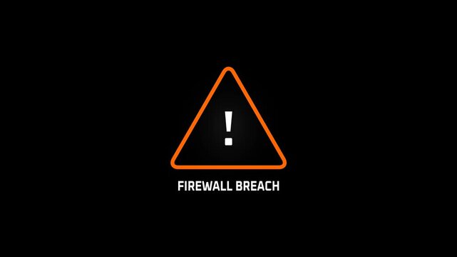 Shows firewall breach, security violation, and cyber attack alert. Ideal for tech videos, cybersecurity, hacking visuals, UI/UX, and motion graphics.
