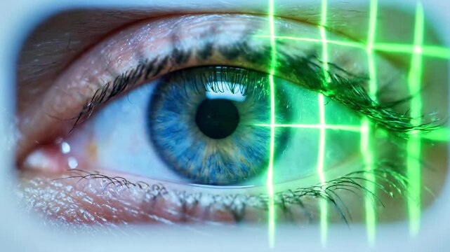 A close-up of a human eye with a green grid superimposed over it (1)