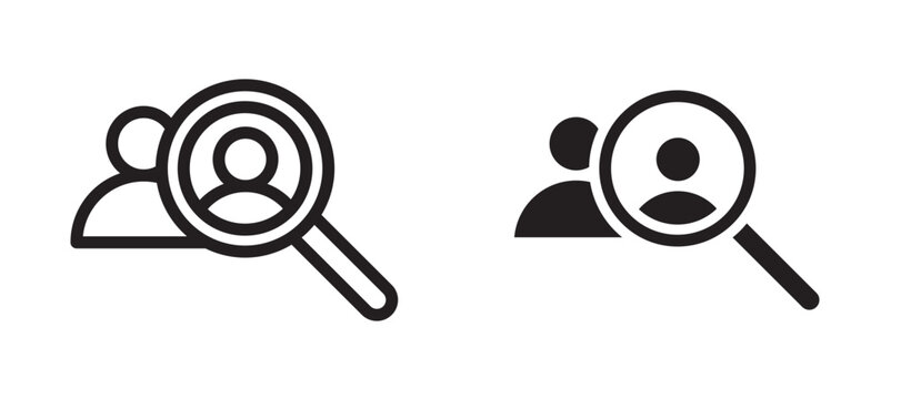Job vacancy icon In Flat and stroke Style Vector For App, UI, Websites. Black Vector Illustration.