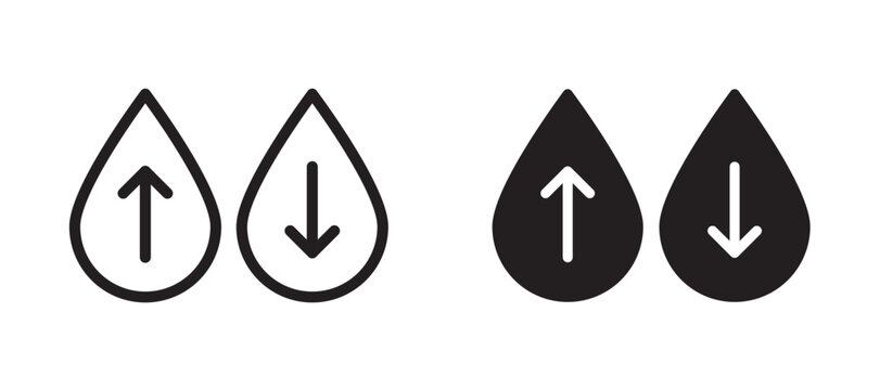 Low and high cholesterol icon In Flat and stroke Style Vector For App, UI, Websites. Black Vector Illustration.