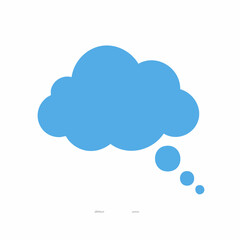 Obraz premium Blue Thought Bubble Icon