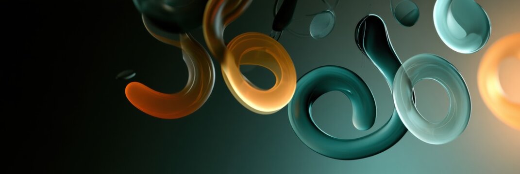 Multiple abstract forms of contraceptive methods float in a balanced manner.