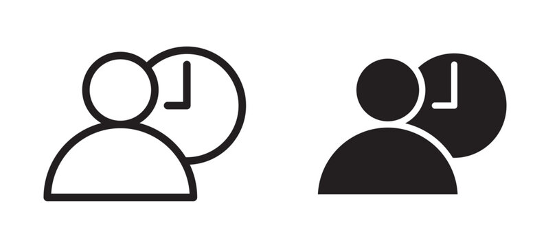 Patience icon In Flat and stroke Style Vector For App, UI, Websites. Black Vector Illustration.
