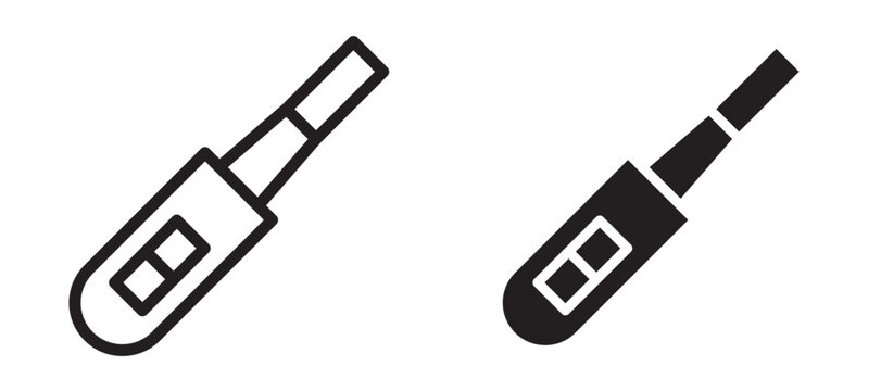 Pregnancy test icon In Flat and stroke Style Vector For App, UI, Websites. Black Vector Illustration.