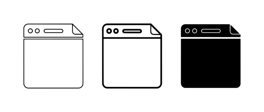 Browser Window Icons, Web Page Icons, Interface Elements