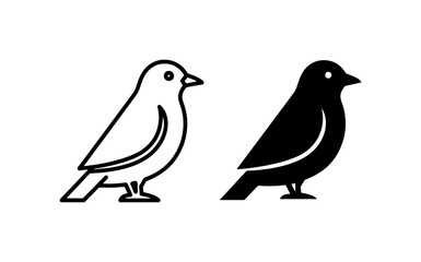 Bird Icons: Simple Silhouette and Outline Vector Graphics © Jasim