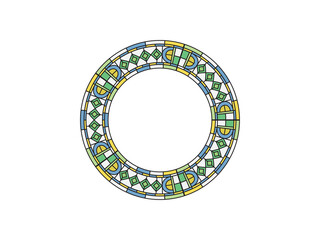 Naklejka premium Abstract Circular Frame Bundle – Geometric Ring Borders Collection