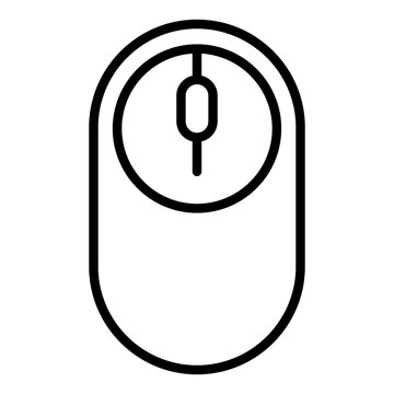 mouse computer outline icon. clean classic oval shape computer mouse. basic input device and cursor control. computer and office