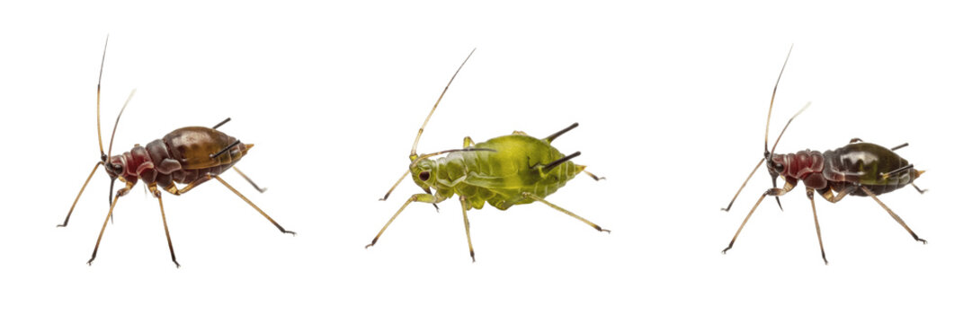 Wheat aphid cereal grain pest insect showing biological anatomy, structural morphology, taxonomic classification traits, and agricultural crop damage parameters within a reference field.