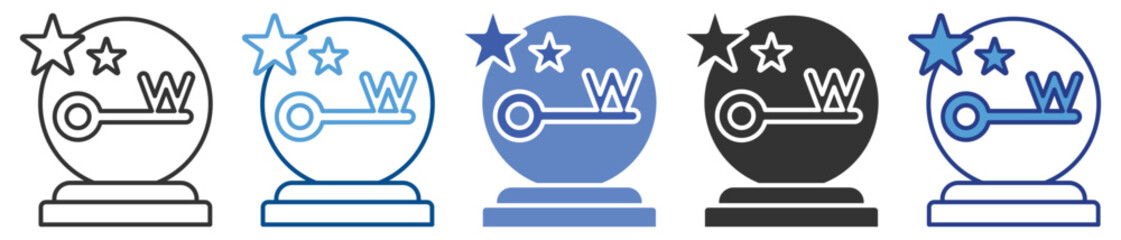 Keyword magic icon set multiple style collection © Nakama