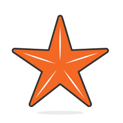 Obraz premium A vibrant orange starfish illustration isolated on white background.