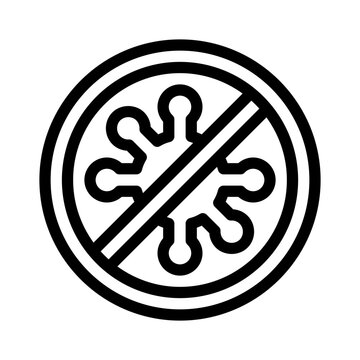 stop germs line icon