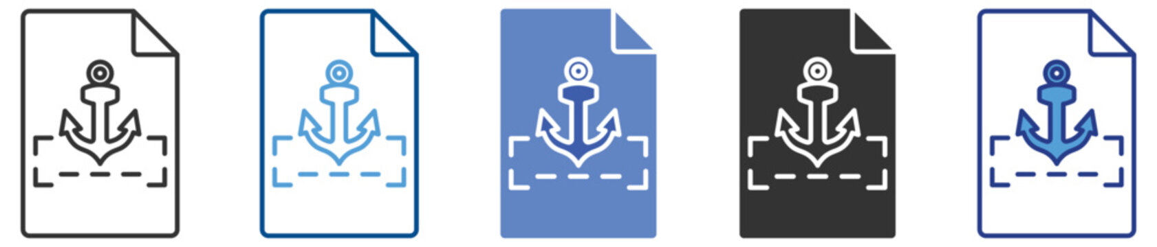 Link submission icon set multiple style collection