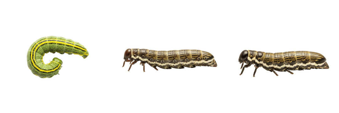 Beet armyworm agricultural pest showing plant anatomy, biological morphology, taxonomy traits, and agricultural crop damage parameters within reference database storage archive system.