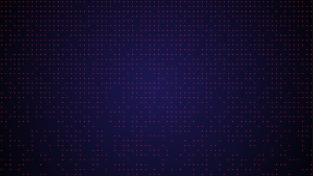 dark neon dot matrix background. glowing abstract grid data digital network matrix cyberspace technology background wallpaper